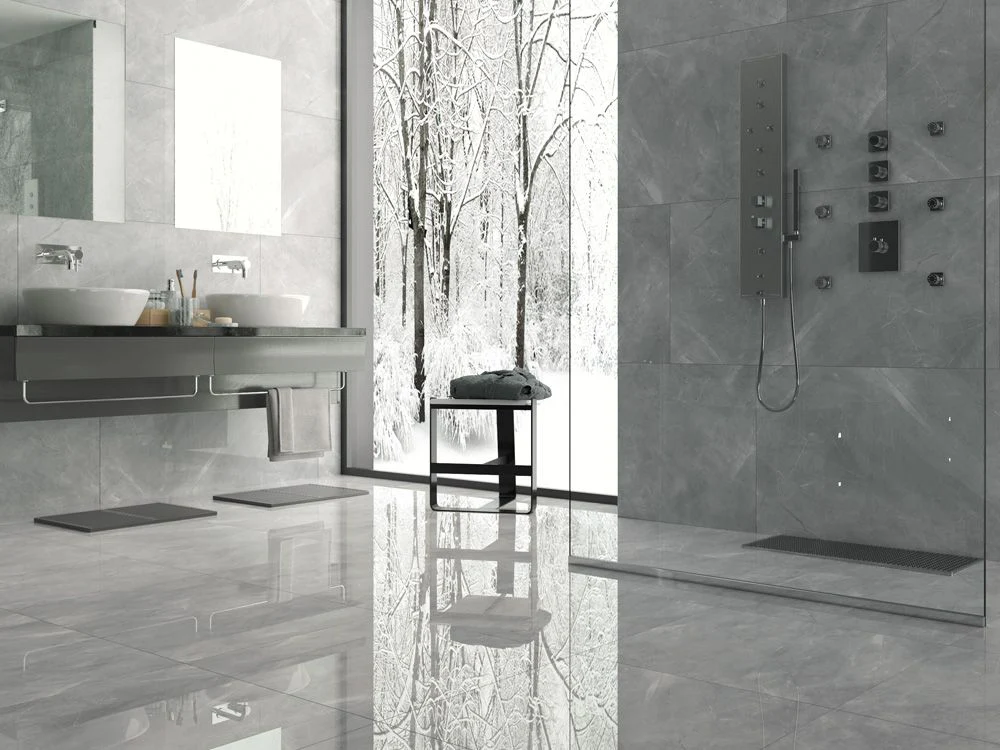 bathroom floor wall